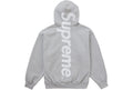 Supreme Satin Applique Hooded Sweatshirt FW24 Heather Grey