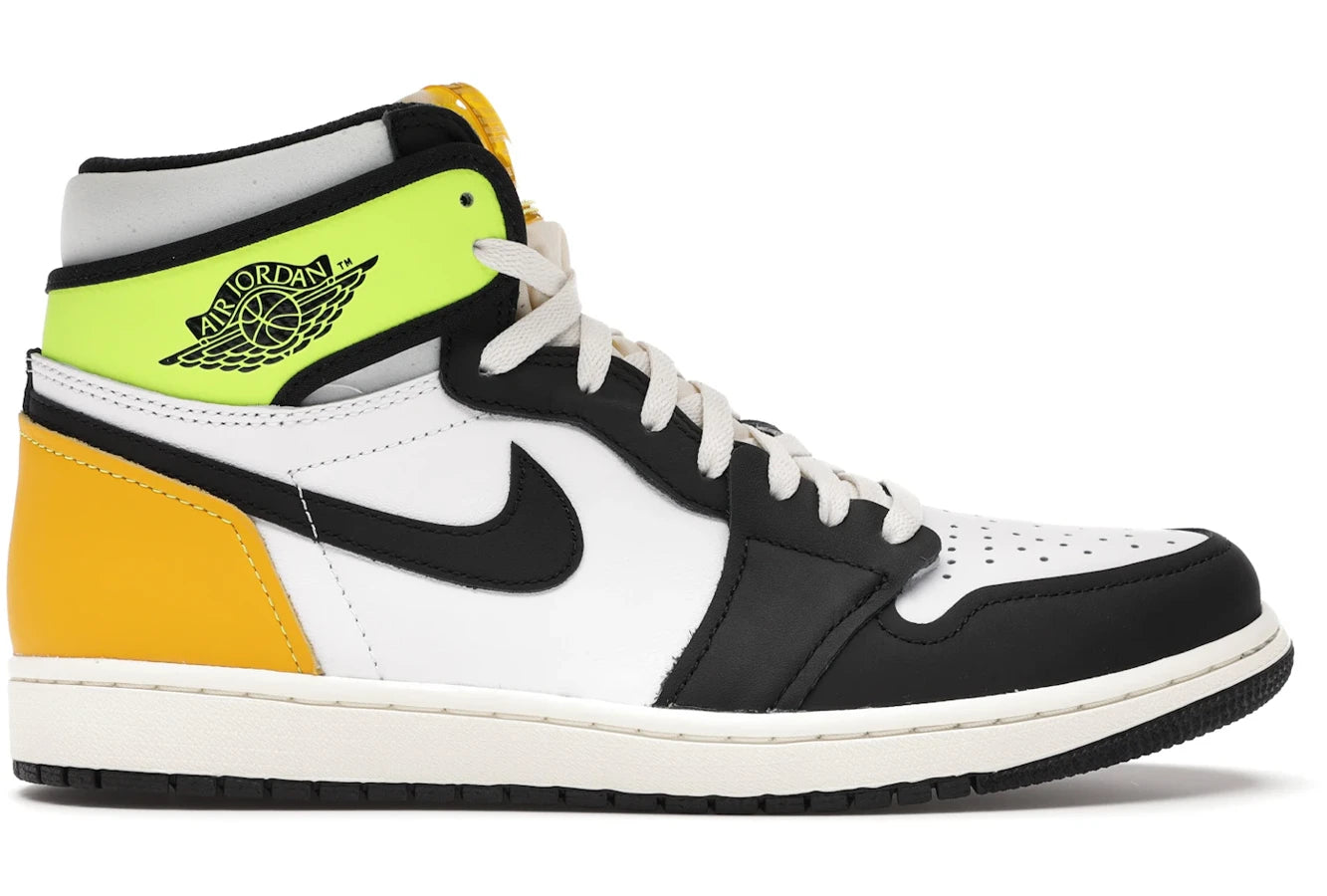 Air Jordan 1 Retro High White Black Volt University Gold
