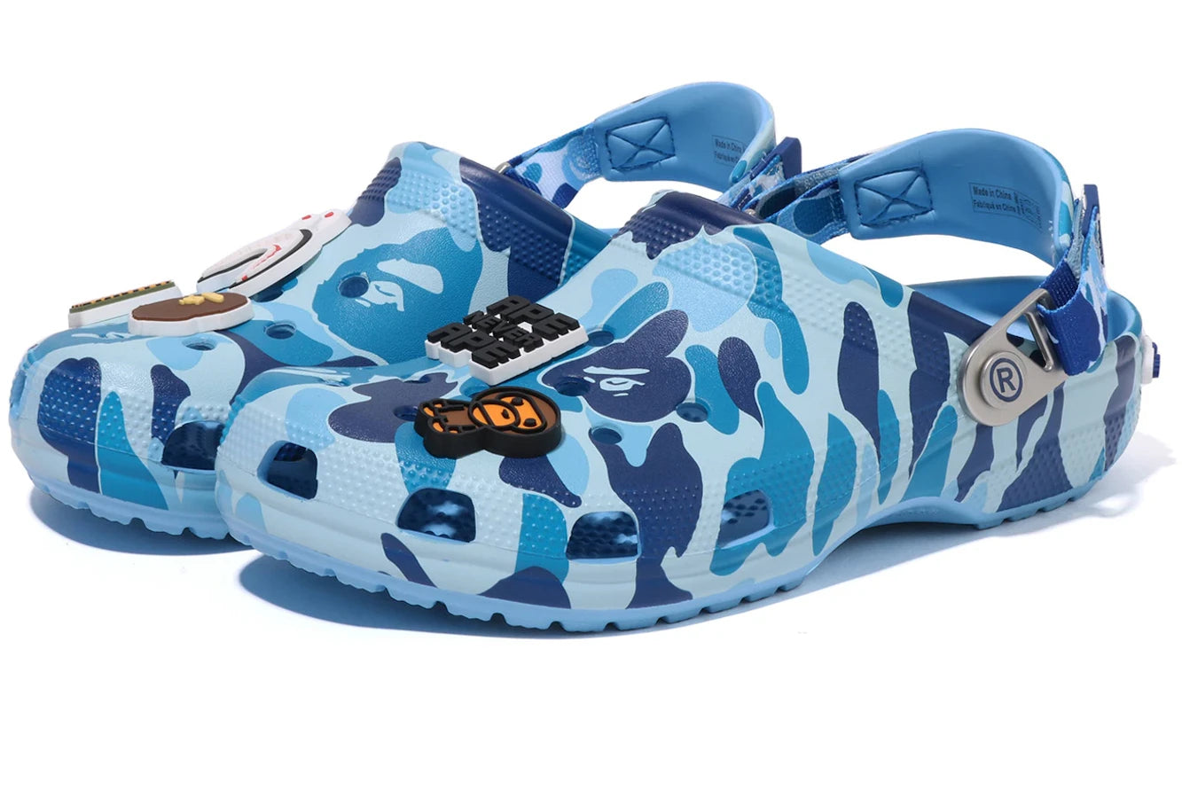 Crocs Classic Clog A Bathing Ape ABC Camo Blue