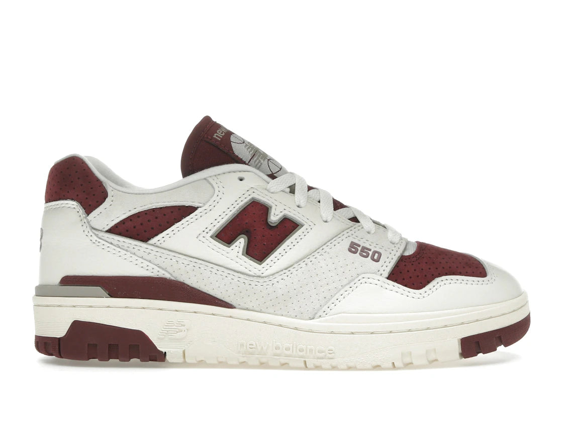 New Balance 550 Sea Salt Classic Crimson