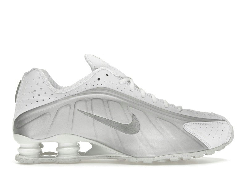 Nike Shox R4 White Bright Crimson Metallic Silver