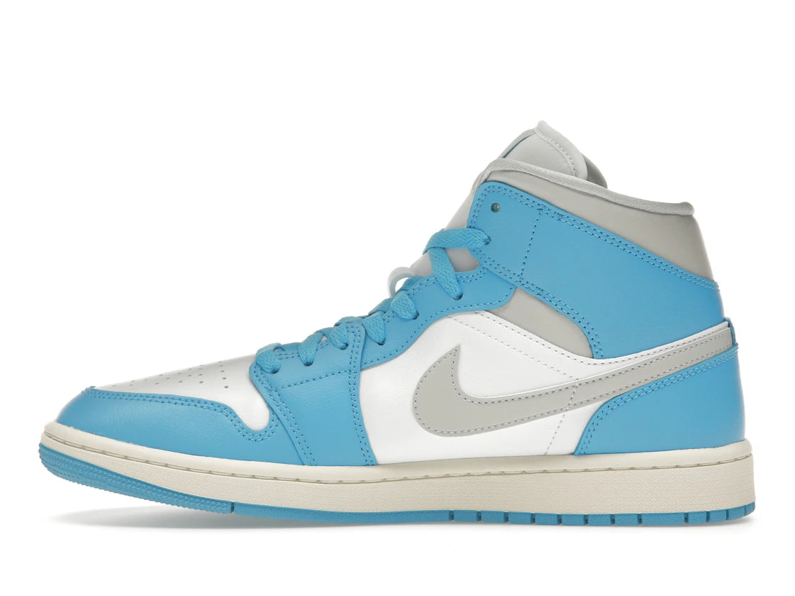 Jordan 1 Mid Dark Powder Blue White Sail Neutral Grey (Women's)