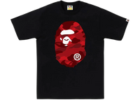 BAPE Color Camo Big Ape Head T-Shirt Black Red